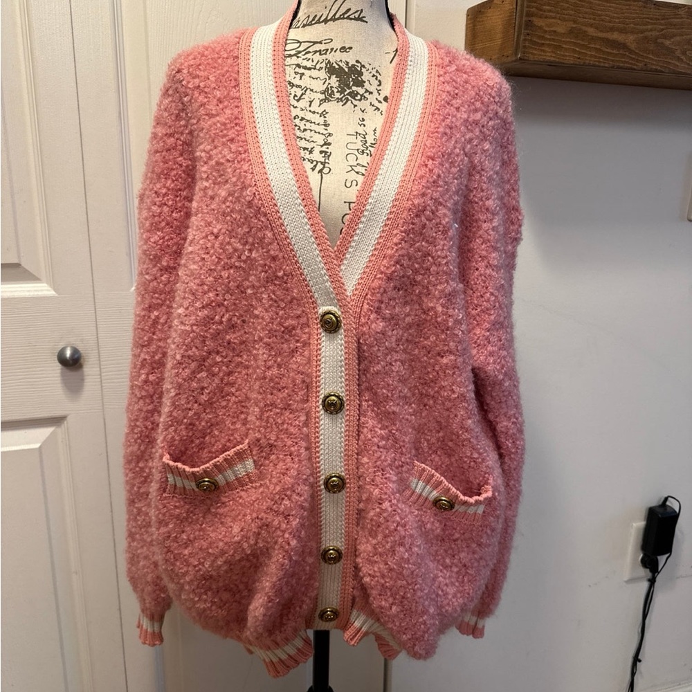 Pinko Buttoned V-Neck Cardigan
